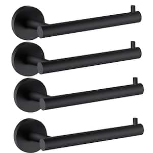 Bathroom 4 Pack Wall-Mount Toilet Paper Holder Non-Slip Tissue Paper Holder in Matte Black