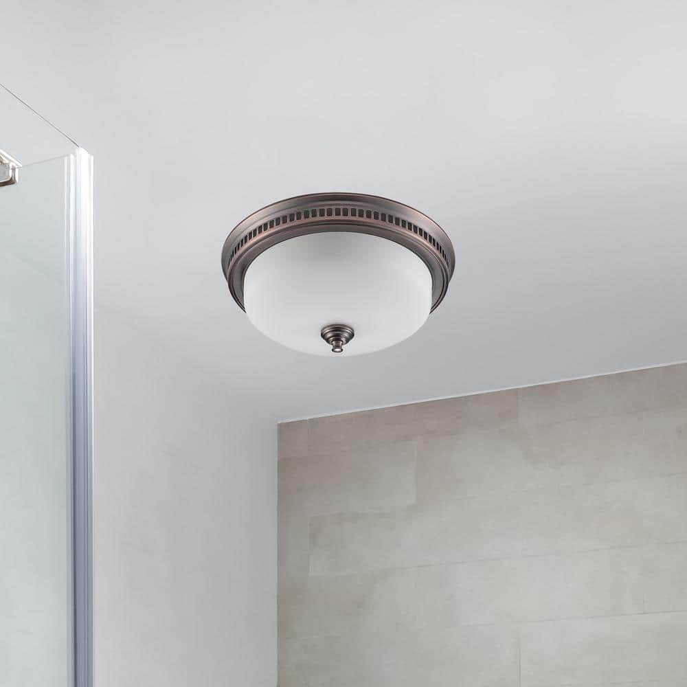 Round Oil Rubbed Bronze LED Ceiling Mount Exhaust Fan