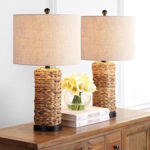 Elicia 25 in. Natural Sea Grass LED Table Lamp (Set of 2)