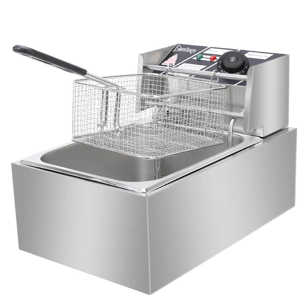 Premium LEVELLA 3.2 Qt. Stainless Steel Deep Fryer with Fry Basket