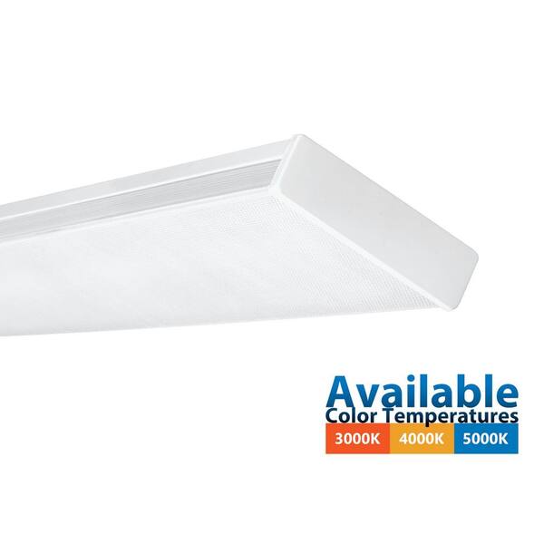 ACW 120-Watt Equivalent White Integrated LED Wraparound Ceiling Light Fixture, 5000K