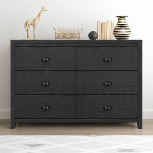 Cinzia Black 46.6 in. 6-Drawer Dresser