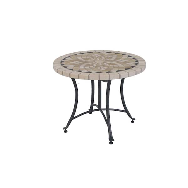 Stone Outdoor Accent Table 31224 Bg, Stone Top Outdoor Side Table