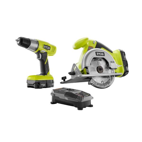 RYOBI 18-Volt ONE+ Lithium-Ion Drill/Driver and Circular Saw Kit