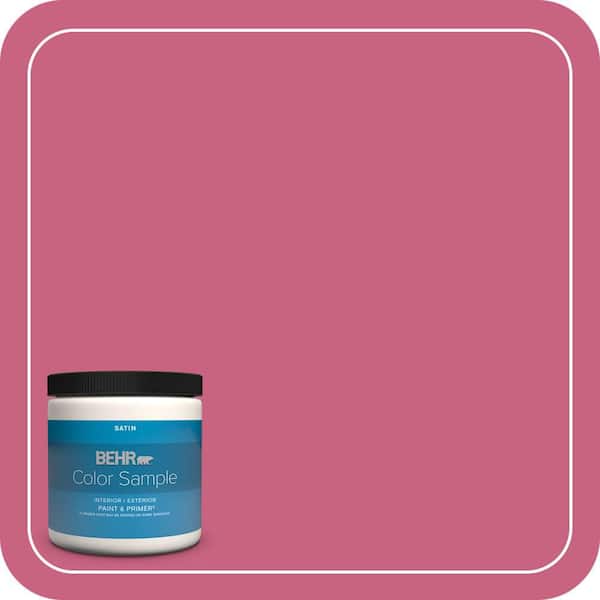 BEHR PREMIUM PLUS 8 oz. #P130-6 Ballerina Tutu Satin Enamel Interior/Exterior Paint & Primer Color Sample