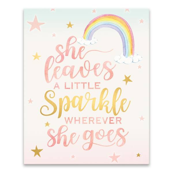 Artissimo Designs "She Leaves A Little Sparkle Wherever She Goes"  by Lot26 Studio Printed Canvas Wall Art