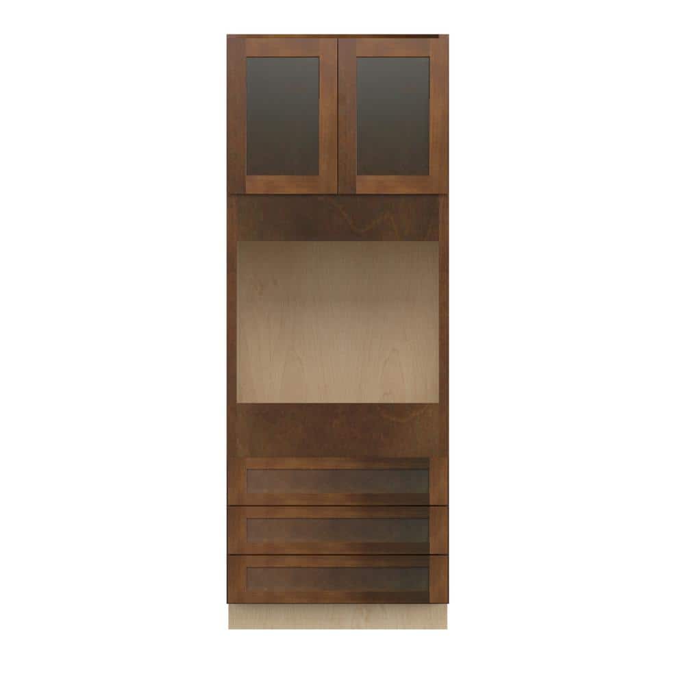 Amherst Shaker 33 in. W x 90 in. H x 24 in. D in Walnut Plywood Assembled Oven Cabinet. price history on PriceWatchPro