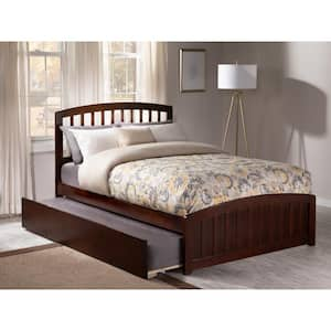 Richmond Walnut Queen Bed with Matching Footboard and Twin Extra Long Trundle