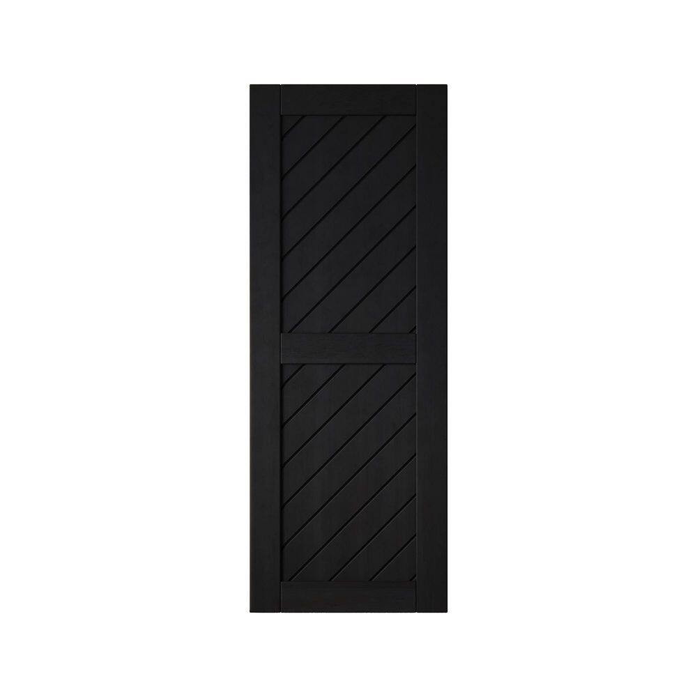 XT1 26 in. x 80 in. C-Panel Solid Core Black Slanted Stripe Design Pine Wood Interior Sliding Barn Door Slab price history on PriceWatchPro