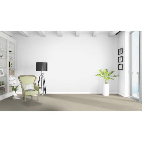 Moonlight  - Halo - Beige 32 oz. SD Polyester Texture Installed Carpet