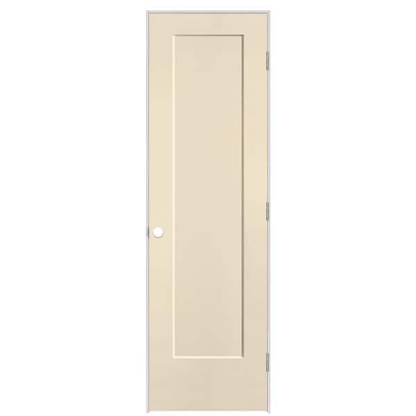 Masonite 24 in. x 80 in. 1-Panel Lincoln Park Left-Hand Hollow Core Golden Hay Molded Composite Single Prehung Interior Door