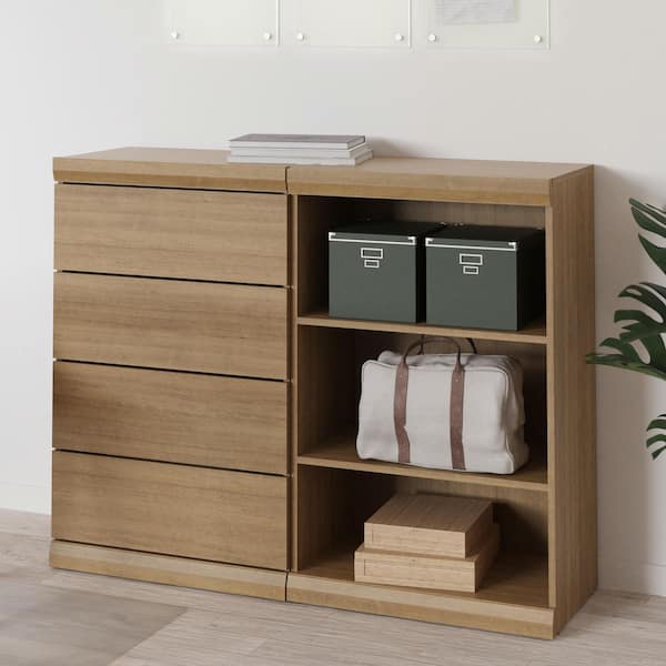 ClosetMaid Mosaics 25.51 in. W Toasted Oak Stackable 3-Shelf
