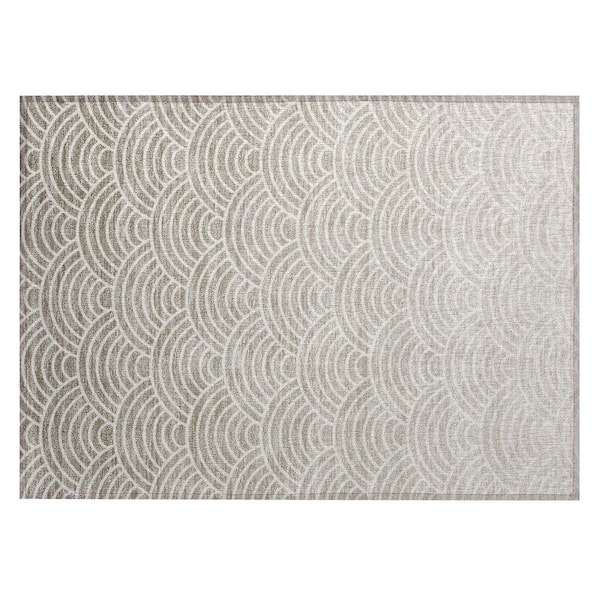 Chantille Machine Washable Indoor/Outdoor Abstract ACN2414 Ivory 2 ft. x 3 ft. Accent Rug