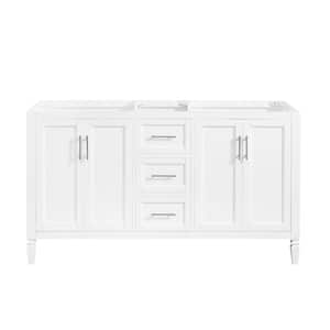 Stockham 60 in. W x 21.5 in. D x 34 in. H Bath Vanity Cabinet without Top in White