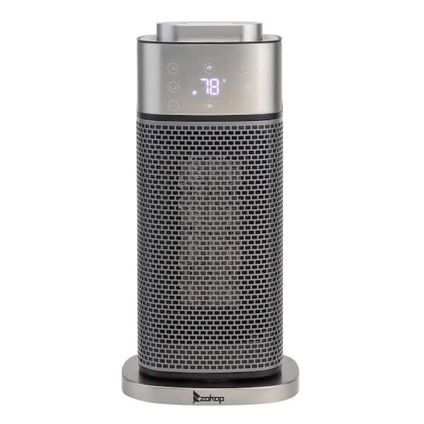 1500-Watt 16 in. Electric Tower Ceramic PTC Space Heater with Humidifier and Flame
