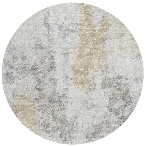 Addison Rugs Accord Ivory 8 ft. x 8 ft. Abstract Indoor/Outdoor ...