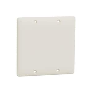 X Series 2-Gang Standard Size Blank Wall Plate Outlet Cover Plate Matte Light Almond