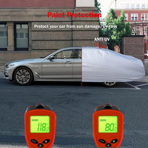 ITOPFOX Car Cover Waterproof All Weather 6 Layer Heavy Duty Outdoor Cover for Sedans H2SA22OT056 The Home Depot