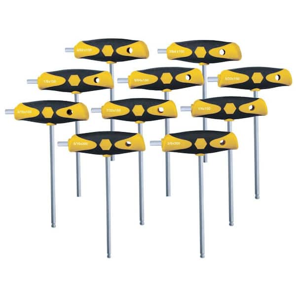 SoftGrip Dual Drive Hex SAE T-Handle Set (10-Piece)