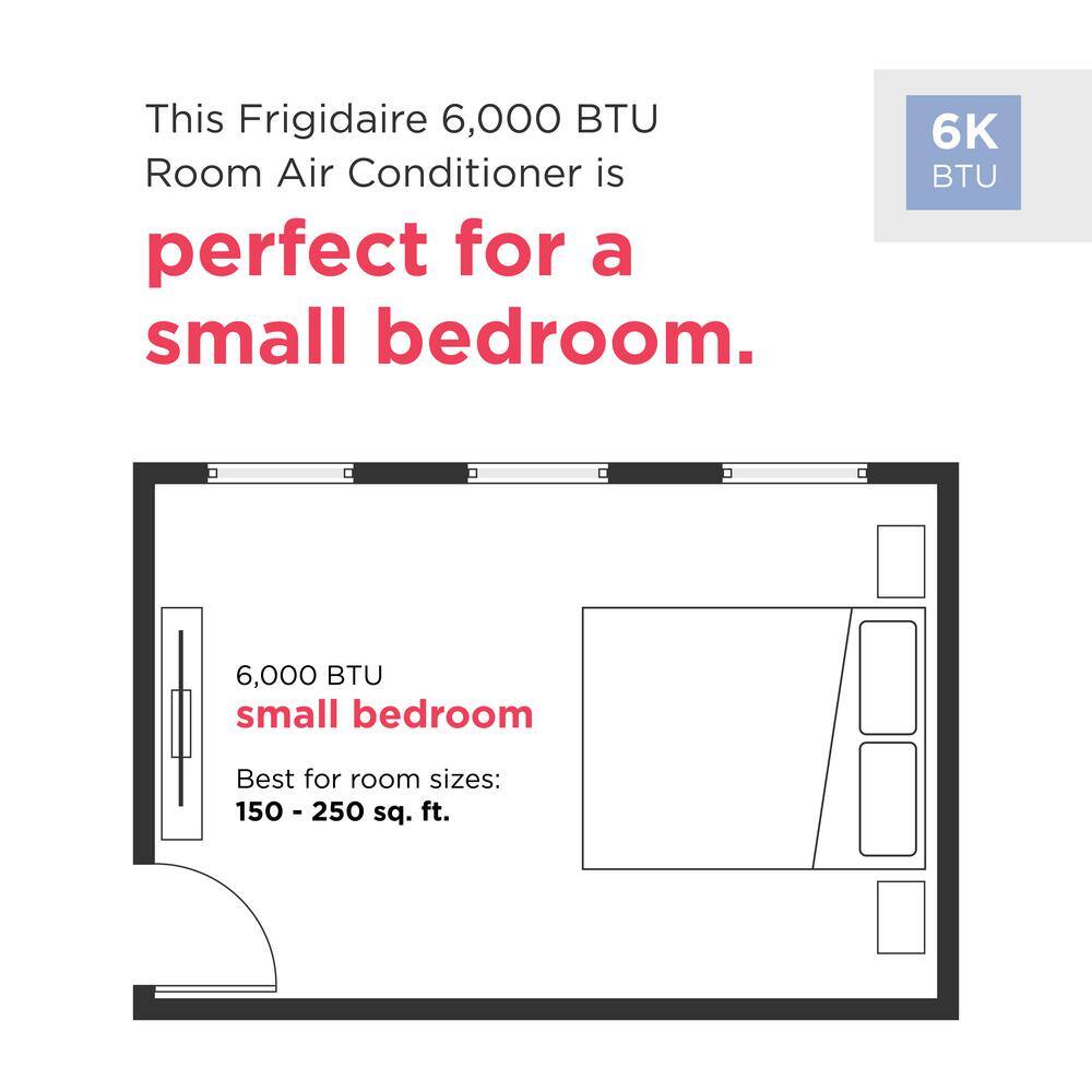 Frigidaire 6000 BTU White Window Air Conditioner with Remote