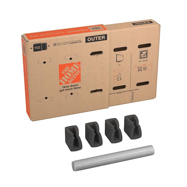 The Home Depot 25 in. L x 6 in. W x 26 in. D Heavy Duty TV Box and Picture Moving Box