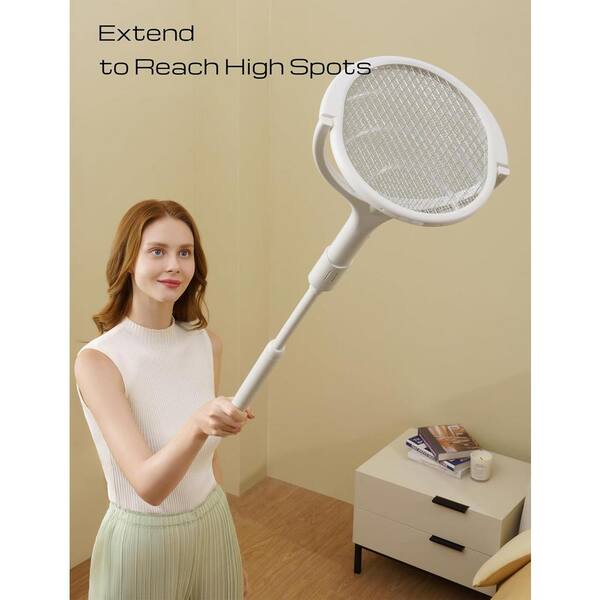 Oyezvary Electric Fly Swatter Rotating Head Racket with 2