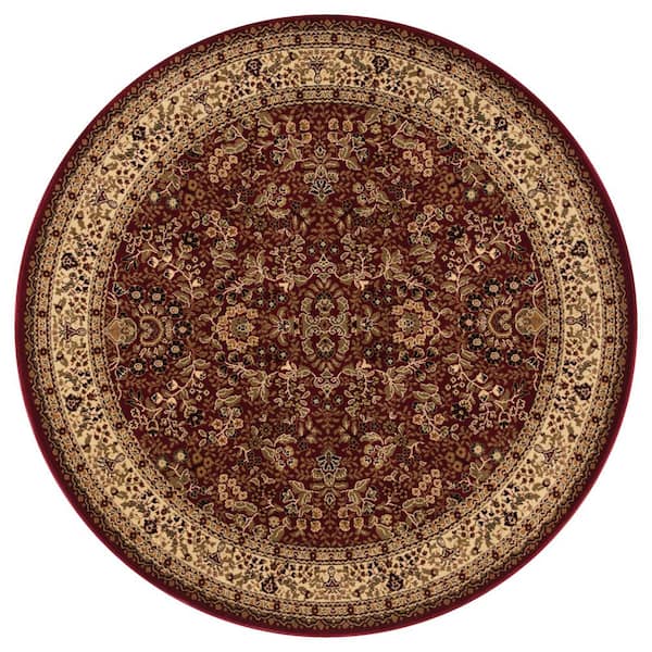 Persian Classics Sarouk Red 5 ft. Round Area Rug