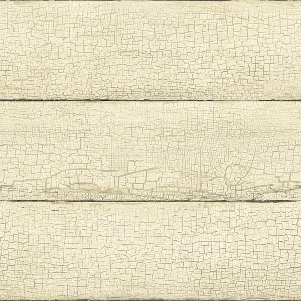 Chesapeake Morgan Wheat Distressed Wood Distressed Pre-pasted Paper Wallpaper