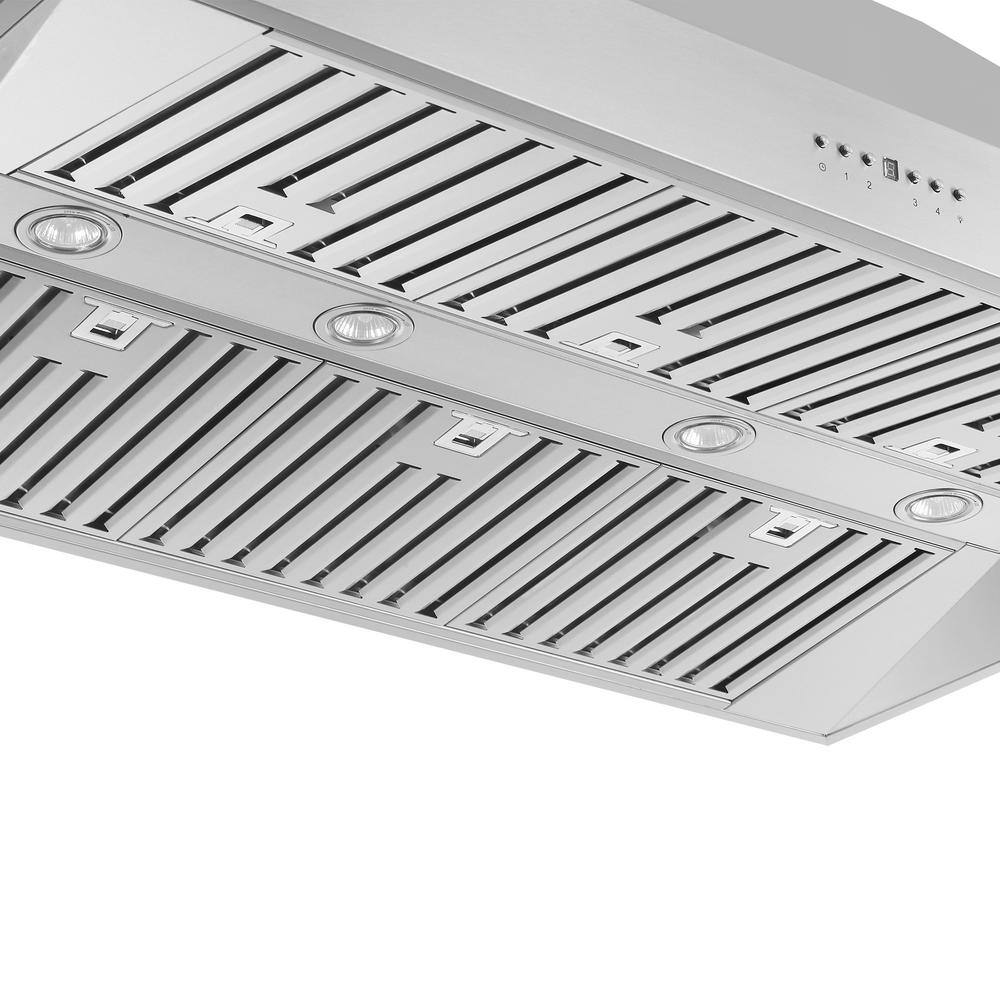 Coppito 48-Inch Stainless Steel Island Range Hood with Touch Control