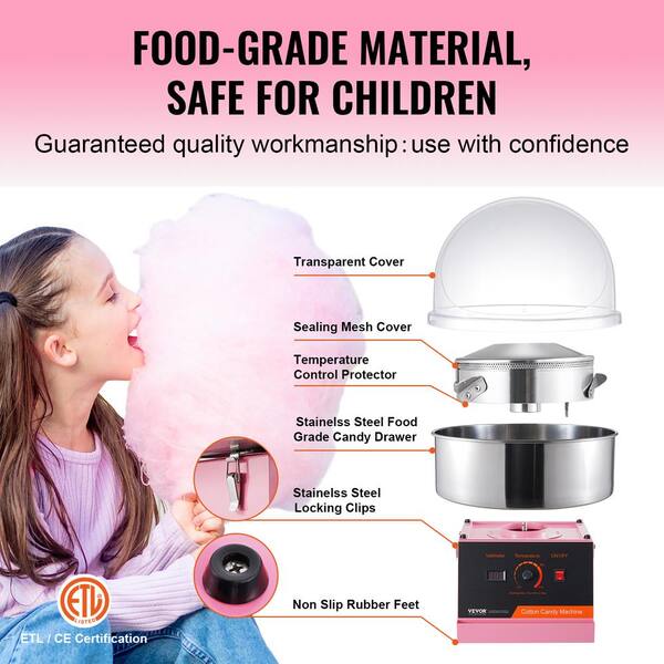 VEVOR Electric Cotton Candy Machine, 1000 Watt Candy Floss