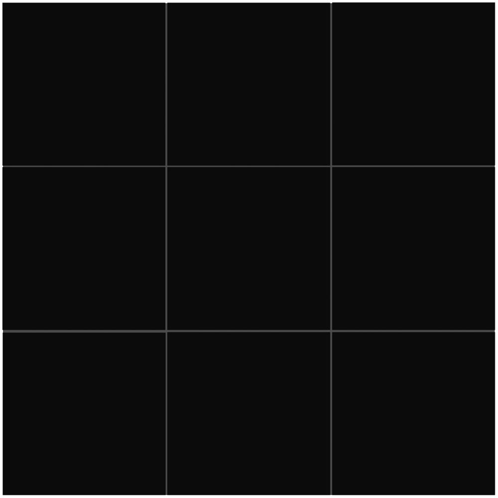 MOLOVO Kenzo Black 7.9 in. x 7.9 in. Matte Porcelain Tile
