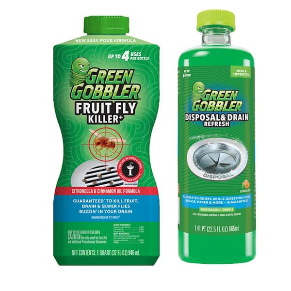 32 oz. Fruit Fly and Drain Fly Killer with 22.5 oz. Disposal and Drain Cleaner