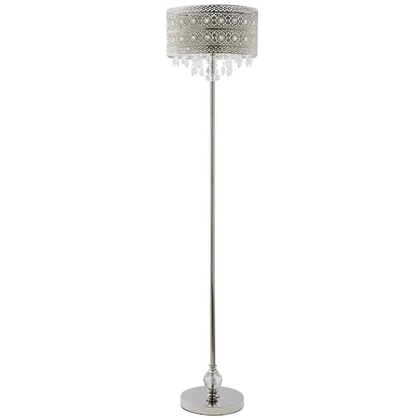 Merra 63 In Silver Bohemian Floor Lamp, Bling Lamp Shades The Range