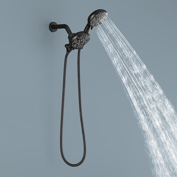 Single Handle 5-Spray Shower Faucet 1.8 GPM with Anti Scald in. Black