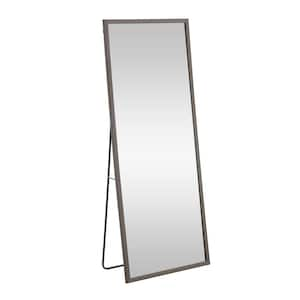 Gray 31.4 in. W x 71 in. H Rectangle Glass Full-Length Framed Mirror