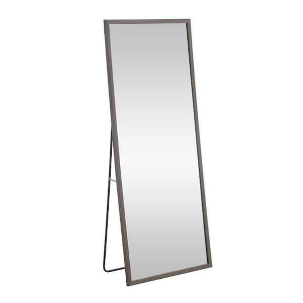Tradrou Gray 31.4 in. W x 71 in. H Rectangle Glass Full-Length Framed Mirror