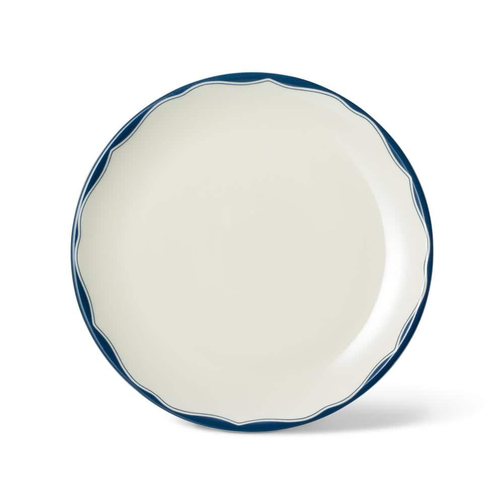 Blue and White Floral Porcelain Dinnerware Set, Service for 4