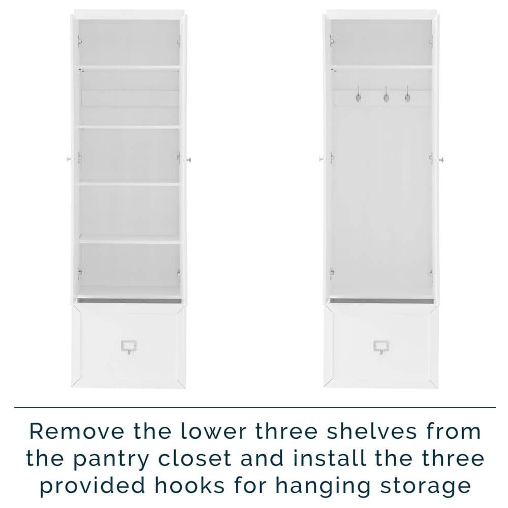 White Modular 3-Piece Entryway Storage Set