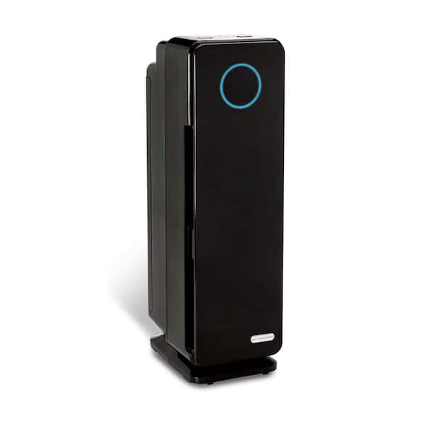 Elite 743 sq. ft. HEPA Filter Tower Air Purifier 22 in. in Black for Home with Pets, UV-C, Dust, Odors, Allergens