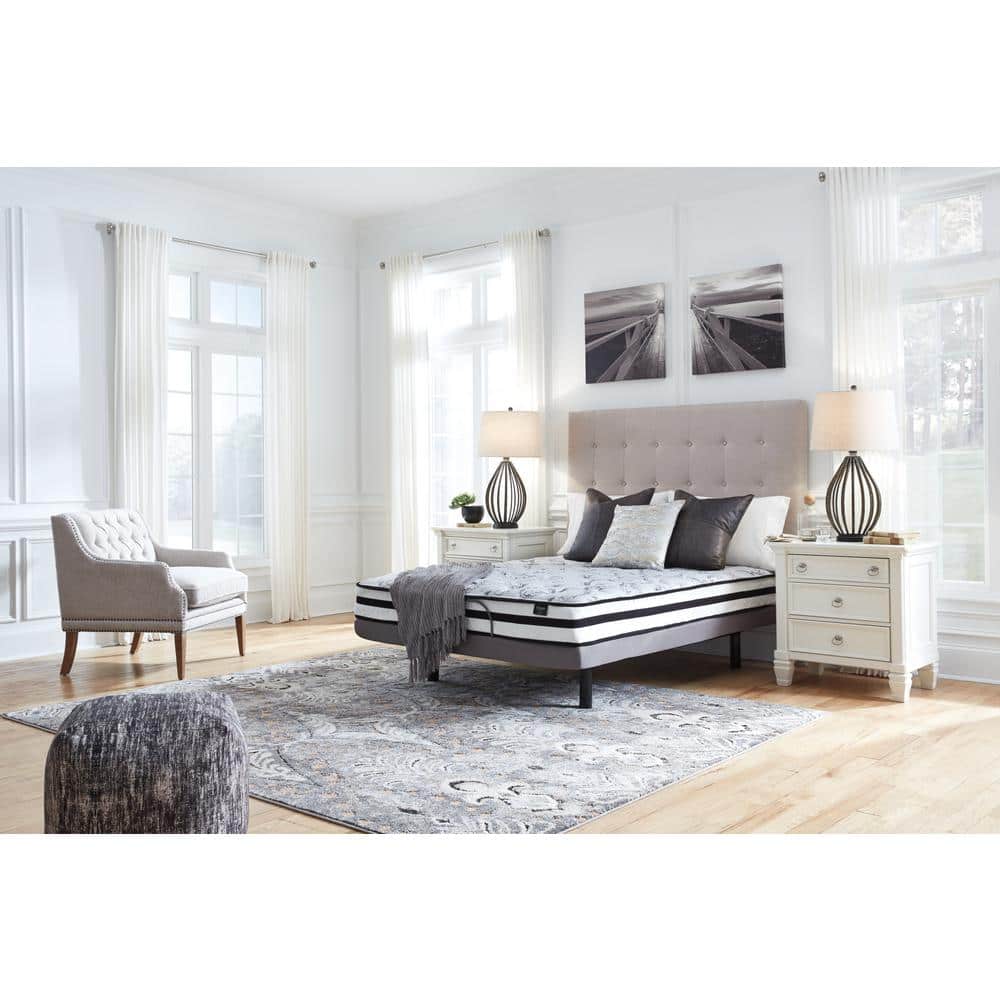 Queen White Innerspring Gel Memory Foam Mattress