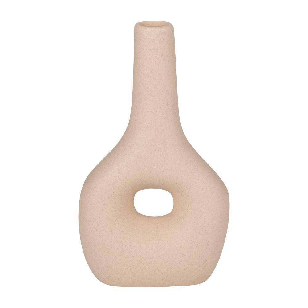 9 in. Ivory Stoneware Geometric Cut-out Nomad Decorative Vase price history on PriceWatchPro