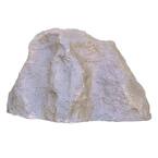 9 in. H x 13 in. W x 16 in. L Small Fiberglass Rock Well Pump Cover for Landscaping in Natural Grey