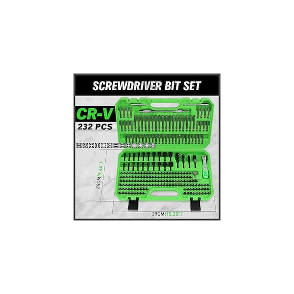 232PCS Chrome Vanadium Steel Screwdriver Bit Set with Security