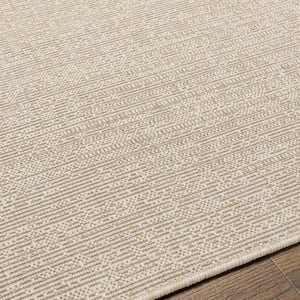 Peroti Beige Tribal 9 ft. x 12 ft. Outdoor Area Rug