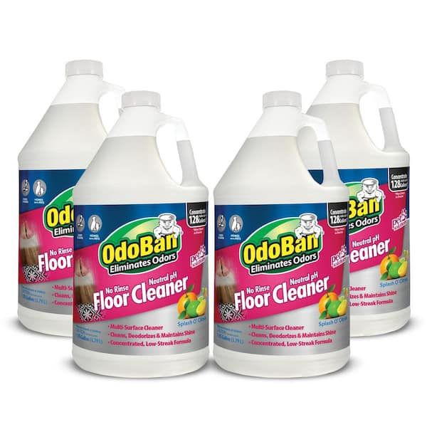 1 Gal. No Rinse Neutral pH Floor Cleaner, Concentrated Hardwood and Laminate Floor Cleaner, Streak Free (4-Pack)