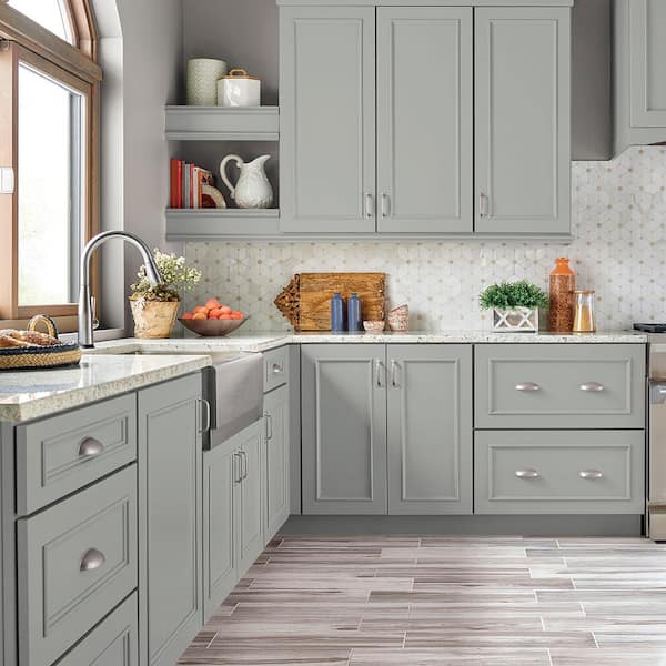 1 gal. #SC-365 Cape Cod Gray Satin Enamel Interior/Exterior Cabinet, Door & Trim Paint