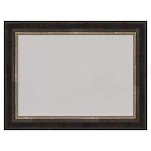 Varied Black Framed Grey Corkboard 34 in. x 26 in. Bulletin Board Memo Board