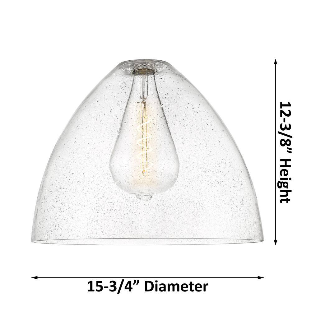 Bristol 16" Clear Glass Oil Rubbed Bronze Pendant Light