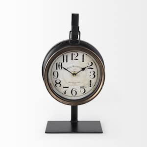 Tax Metallic Brown Metal Hanging Table Clock