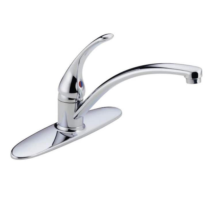 Delta Foundations Single-Handle Standard Kitchen Faucet in Chrome